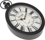 Menterry Small Retro Oval Wall Clock, Antique Old Design, Black Vintage Style, Battery Operated Silent Decor Wall Clocks for Kitchen,Bedroom,Farmhouse,Bathroom (11.2" H x 6.7" W)